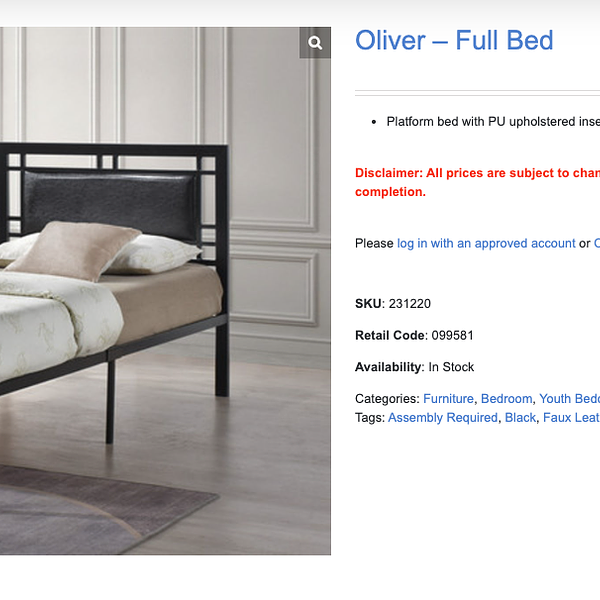 Oliver – Twin Bed (231210)