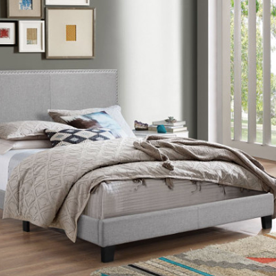 Erin Full-size Upholstered Bed in Khaki